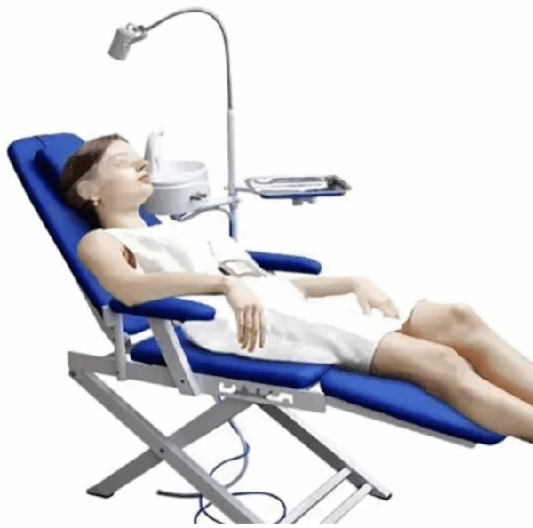 Sillón dental portátil. Azul rey - Imagen 3